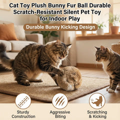 Faux Fur Pom Pom Cat Balls with Catnip
