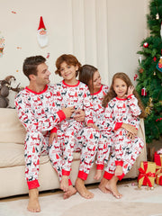 Festive Family Christmas Pyjama Set with Deer Print