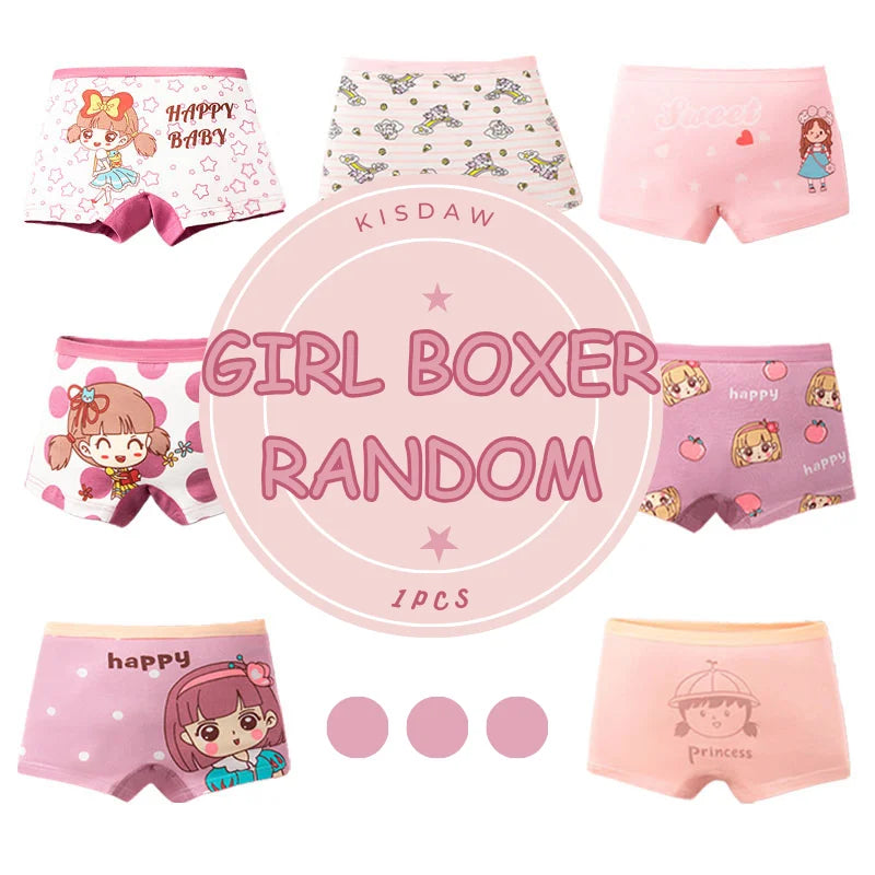 Girls' Cotton Boxer Briefs, Pack of 4