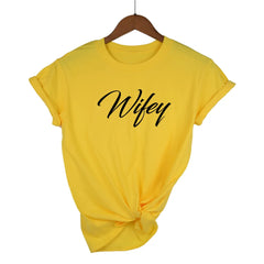 Hubby & Wifey Matching T-Shirt – Funny Casual Cotton Tee for Women