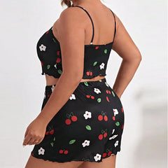 Plus Size Summer Camisole Pyjama Set