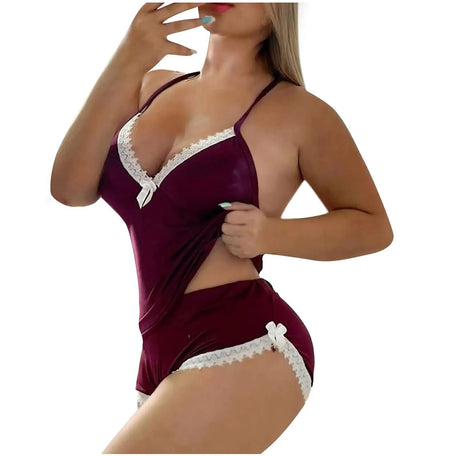 Women's Lace Lingerie Set – Wireless Bra & Panties