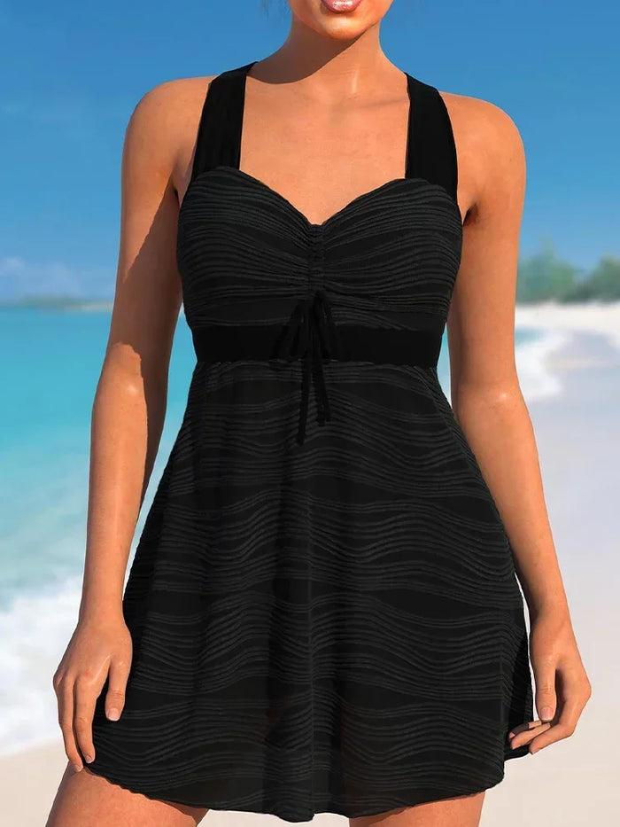 ShimmerWave, Women's Glitter Tankini & Triangle Shorts Set, image 2