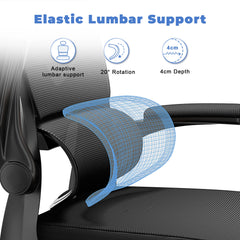 ErgoElite Mesh Office Chair – Adjustable High-Back Executive Seat with 3D Lumbar Support