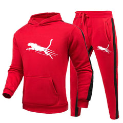 Men’s 2-Piece Tracksuit – Hooded Sweatshirt & Joggers Gym Set