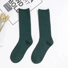 Women's Ribbed Crew Socks