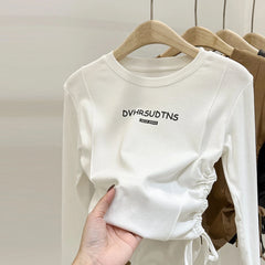 Girls' Long-Sleeve Cotton Tee – Soft & Stylish Everyday Wear