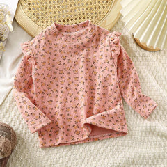 Baby Girls’ Floral Long-Sleeve Cotton Blouse