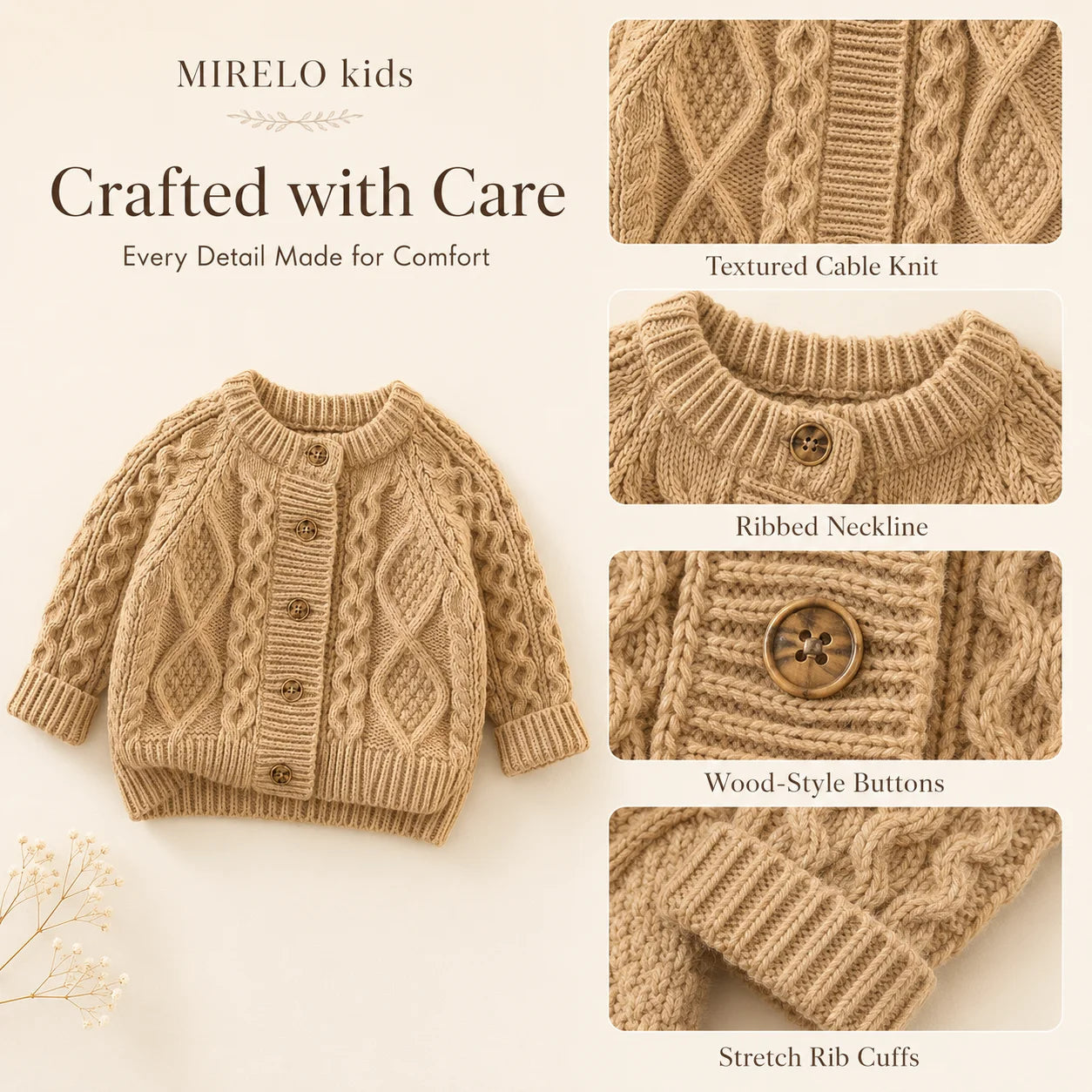 Kids' Chunky Knit Cardigan