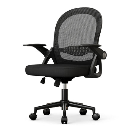 FlexiErgo Mesh Office Chair – Space-Saving Swivel Desk Chair with Lumbar Support