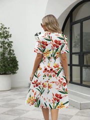 Elegance in Bloom: Printed Midi Dress