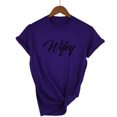 Hubby & Wifey Matching T-Shirt – Funny Casual Cotton Tee for Women