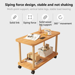Modern Movable Sofa Side Table – 2-Tier Coffee & Tea Table