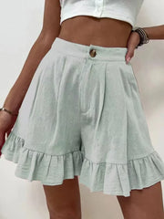 Women's High-Waisted Wide-Leg Shorts – Loose Fit Summer Casual