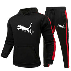 Men’s 2-Piece Tracksuit – Hooded Sweatshirt & Joggers Gym Set