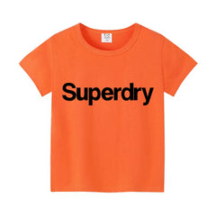 3D Letter Print Kids T-Shirt – Unisex Short Sleeve Cotton Tee