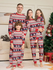 Cosy Festive Family Pyjama Set - Reindeer & Snowman Design