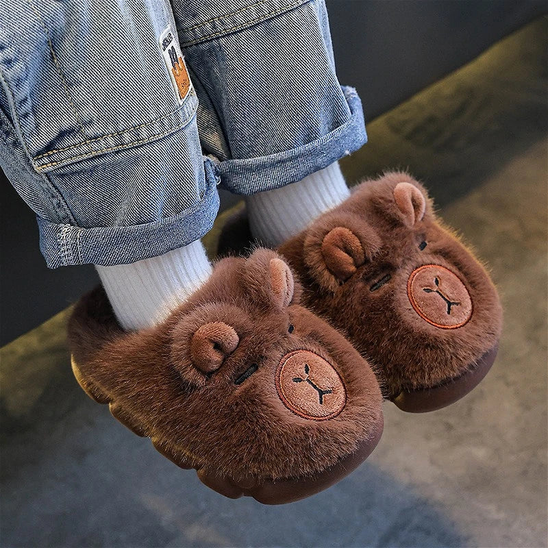 Kids' Warm Cartoon Slippers