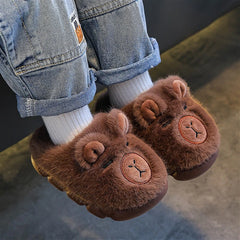 Kids' Warm Cartoon Slippers