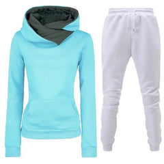 Women's Fleece-Lined Tracksuit – Hooded Sweatshirt & Joggers Set
