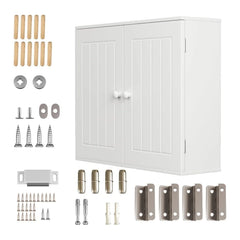 BRIEFNESS Wall & Floor Storage Cabinet – Adjustable Double-Door Unit