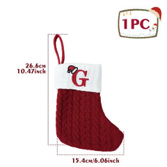 Mini Knitted Letter Stocking Decoration