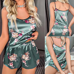 Silk Satin Cami & Shorts Pyjama Set