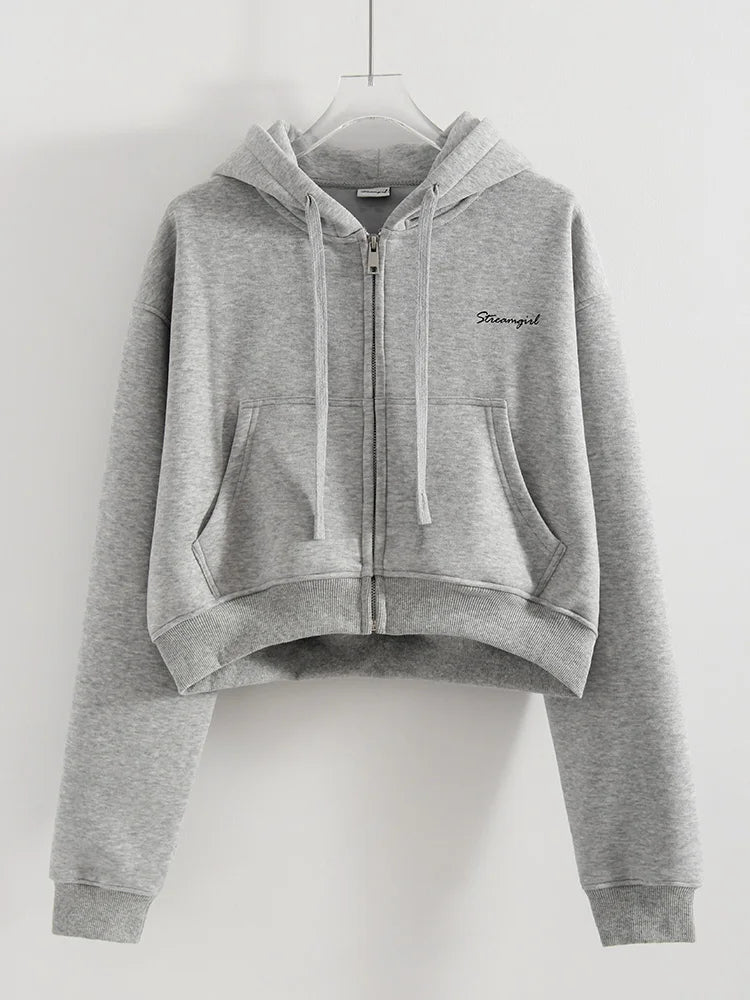 Women's Fleece Crop Hoodie and Joggers Set