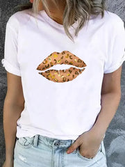 Trendy Graphic Print T-Shirt – Casual Short Sleeve Women’s Tee