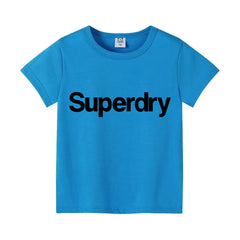 3D Letter Print Kids T-Shirt – Unisex Short Sleeve Cotton Tee