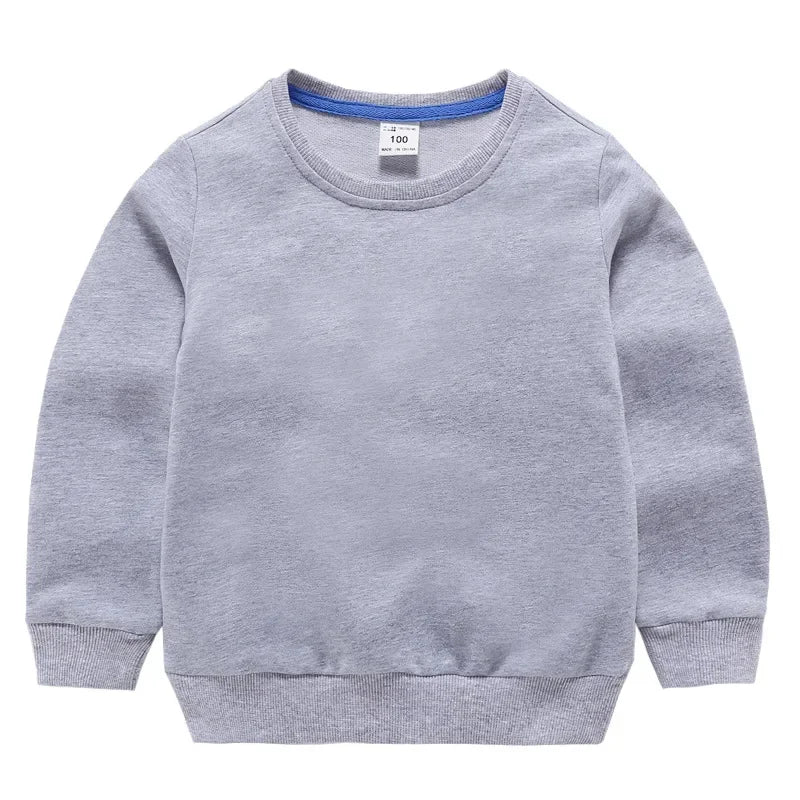 Kids' Cotton Crew Neck Sweatshirt, 10 Colours
