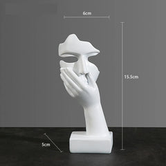 Abstract Mask Resin Statue – Modern Home & Office Decor