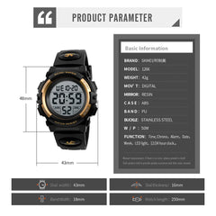 SKMEI Kids' Waterproof LED Digital Watch