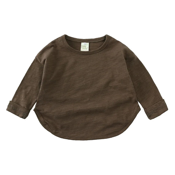 Kids' Cotton Long Sleeve Top, Relaxed Fit, alternative view