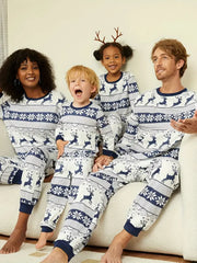 Festive Family Pyjama Set - Elk Print Christmas Wear
