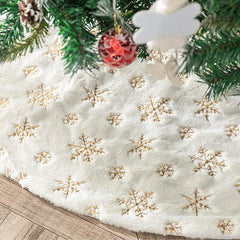 White Faux Fur Christmas Tree Skirt, 78, 90 or 122cm