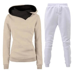 Women's Fleece-Lined Tracksuit – Hooded Sweatshirt & Joggers Set