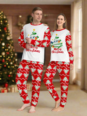 Festive Family Pyjama Set with Reindeer & Xmas Tree Print