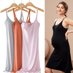 Maternity Sleeveless Nursing Nightdress