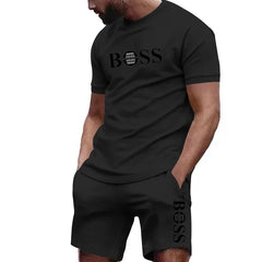 Men’s 2-Piece Sportswear Set – Short-Sleeve T-Shirt & Joggers