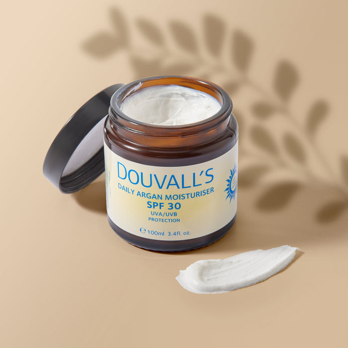 Argan Daily Moisturiser SPF30 100ml Jar, Mineral Zinc Oxide Sunscreen