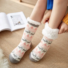 Women's Christmas Fluffy Slipper Socks