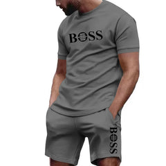 Men’s 2-Piece Sportswear Set – Short-Sleeve T-Shirt & Joggers