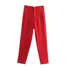 Women's High-Waist Pencil Trousers – Elegant Office & Formal Wear