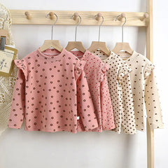 Baby Girls’ Floral Long-Sleeve Cotton Blouse