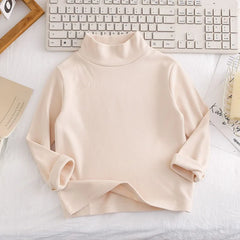 Kids' Soft Mock Neck Long Sleeve Top