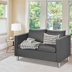 GOFLAME Modern PU Leather Loveseat – Stylish 2-Seater Sofa with Soft Cushion