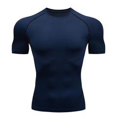 Men’s Compression Running T-Shirt – Quick-Dry Tight-Fit Gym & Training Top