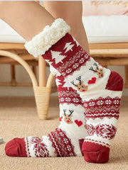 Women's Christmas Fluffy Slipper Socks