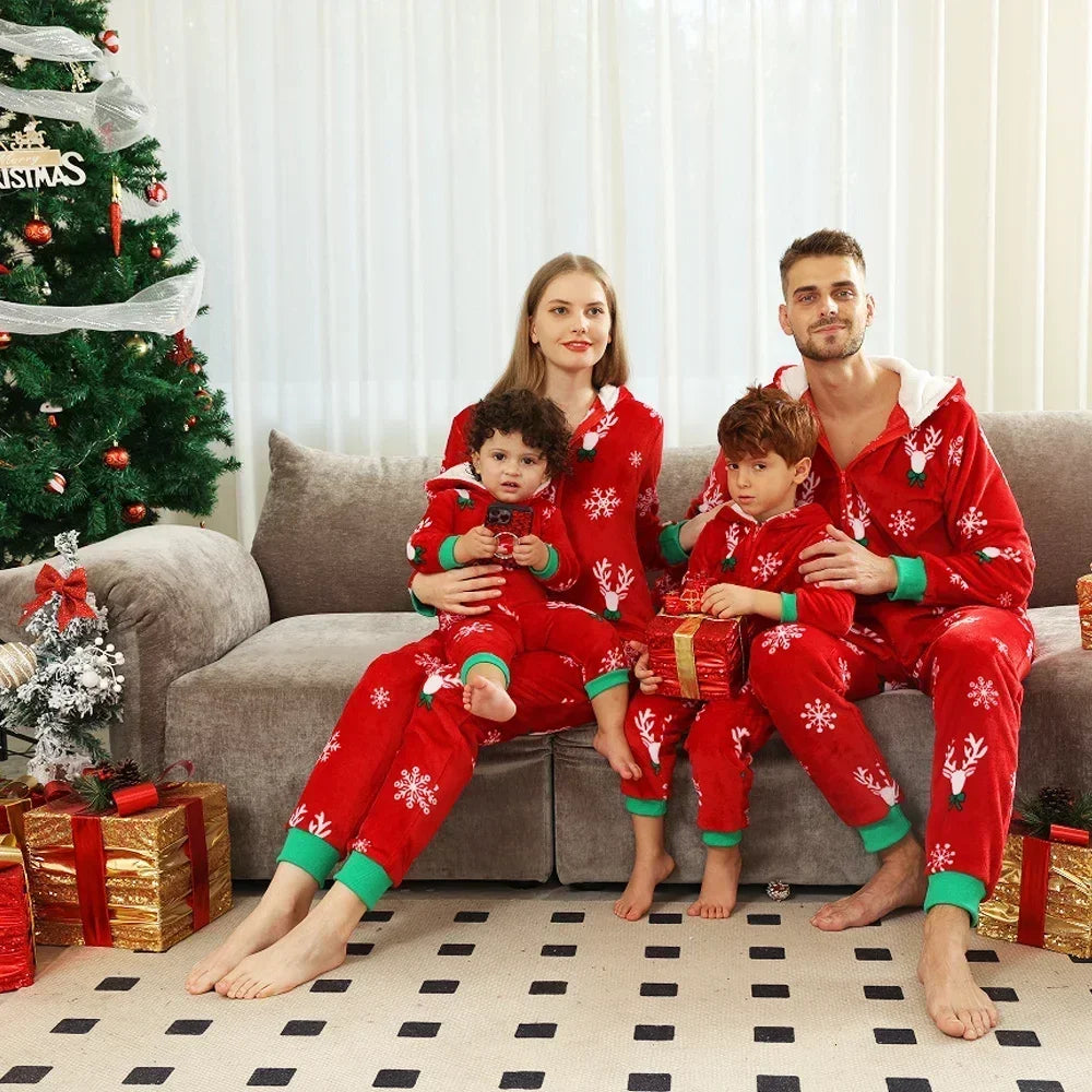 Flannel Warm Family Christmas Pyjamas Set